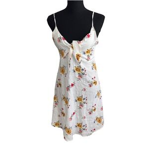 Justin Womens Y2K Babydoll Coquette Mini Dress Size S Floral Cottagecore